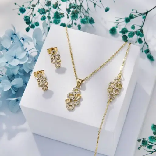 Parure de Bijoux Dorée